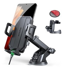 3 in 1 Phone Holders for Your Car, Car Phone Holder Mount Strongest Black