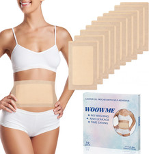 10 Pcs Castor Oil Pack Wrap, Disposable Castor Oil Patches for Belly/Leg/Back O