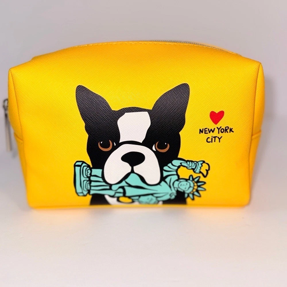 Marc Tetro Boston Terrier Cosmetic / Dopp Bag Yellow Saffiano, Zip Bag, Makeup
Opens in a new window