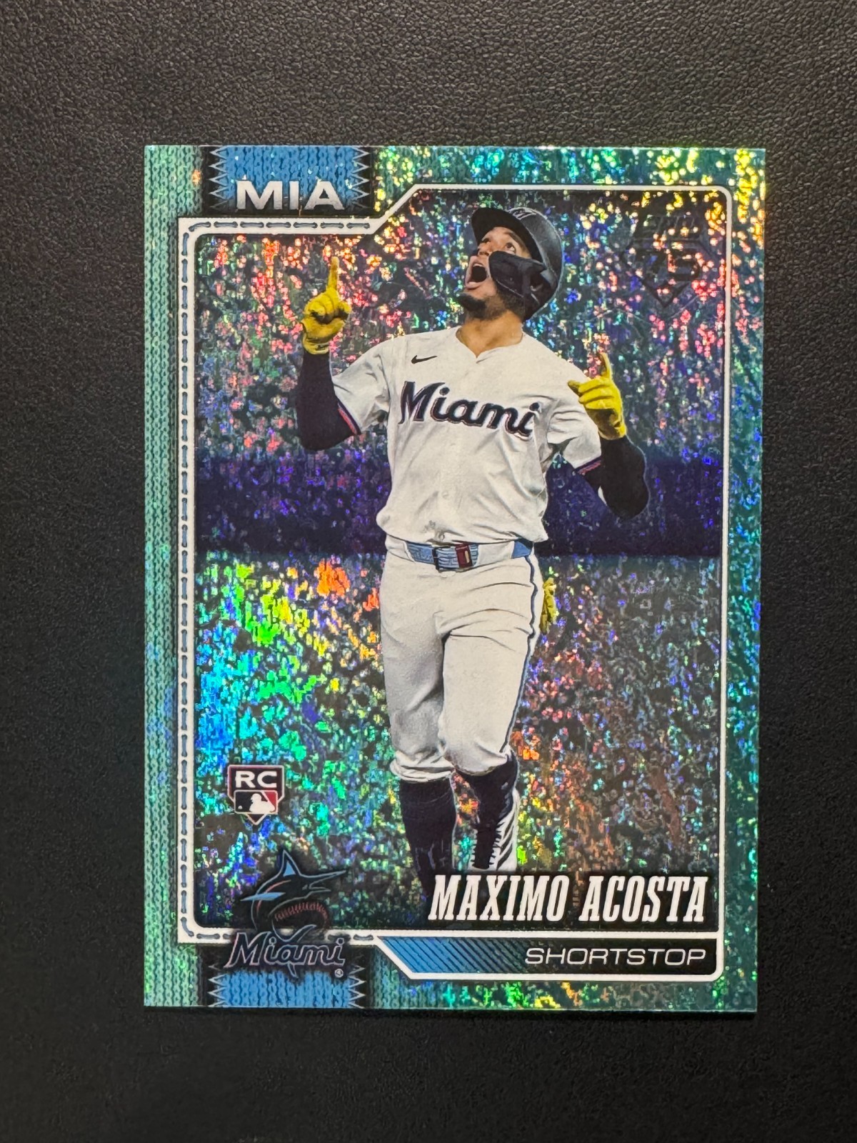 2026 Topps Maximo Acosta Aqua Holo Foil Parallel RC Miami Marlins #172