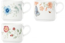 Lenox Butterfly Meadow Stacking Mugs, Set of 3