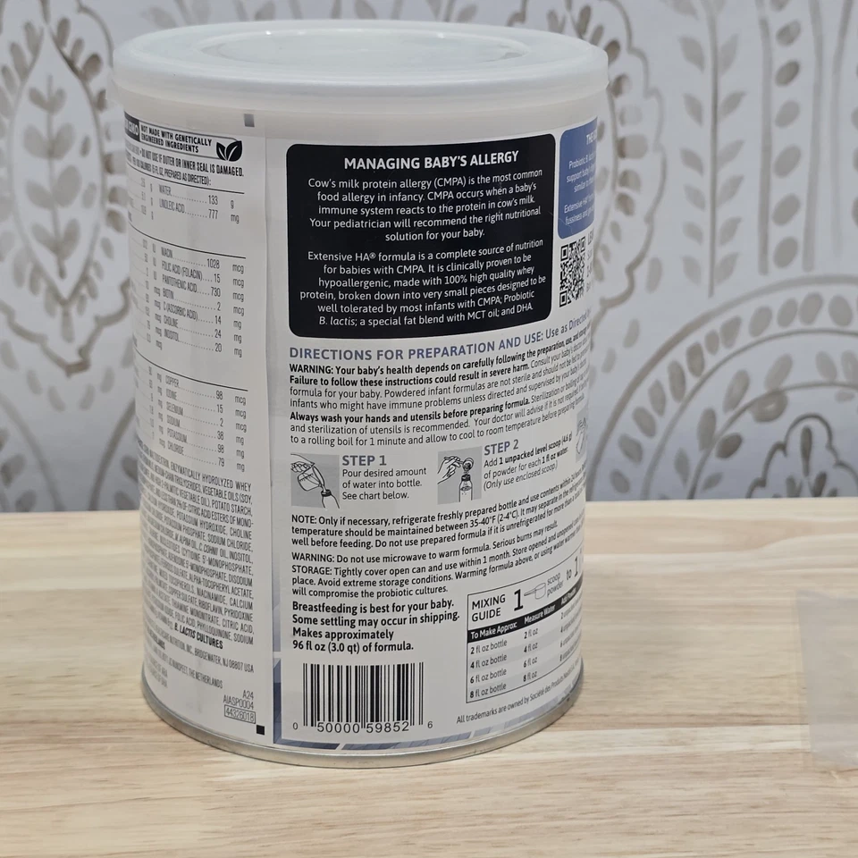 Fórmula infantil Nestlé extensiva HA con hierro hipoalergénico 14,1 oz caducidad 31/05/26 Foto 2 de 4