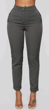 Fashion Nova Business As Usual Pinstripe Pants Small