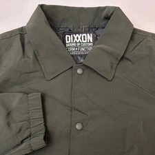 Dixxon Ground Up Customs Coaches Jacket Form Function Olive Green Mens Small NEW