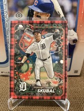 2024 Topps Holiday TARIK SKUBAL Plaid #H144 Detroit Tigers SP Mint