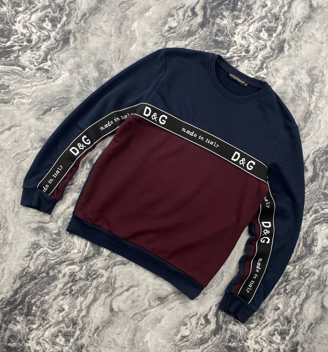 Dolce & Gabbana Sweatshirt Big Logo DG Men Size 54 Blue | eBay