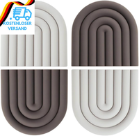 Tischsets Abwaschbar 4Er Set, Silikon Topflappen Topfuntersetzer, Anmut Silikon