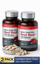 2 Pack Beet Root Capsules 180 Count, Nitric Oxide Support Vegetarian Non-GMO