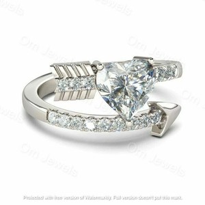 Authentic The Arrow Of Cupid A 2- Carat Lab- Created Diamond Talisman In 14K White Gold