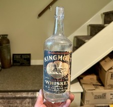 Kingmont Whiskey R A Splaine Haverhill MA Rare Emb + Labeled Pre-Pro Bottle Nice
