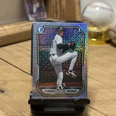 Wei-En Lin 2026 Bowman Chrome 1st Mojo Refractor #BCP-125 Athletics