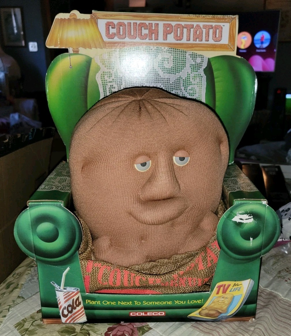 Vintage 1987 Couch Potato PAL Coleco Plush Stuffed Animal Toy