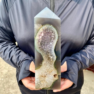 #ad 1.7LB Natural and Beautiful Amethyst Agate Cave Crystals Additional Gems $165.00