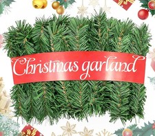 Christmas Garland, 54FT Artificial Soft Green Realistic Pine Greenery for Indoor
