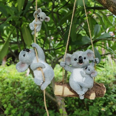 Koala Statue Zum Aufhängen Am Seil, Tiere, Gartendekoration, Heimdekoration