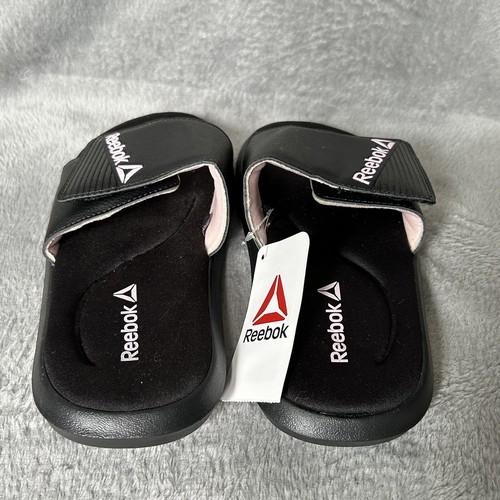 Sandali Reebok Slides bambina taglia 4 neri slip on memory foam scarpe leggere - Foto 3 di 8