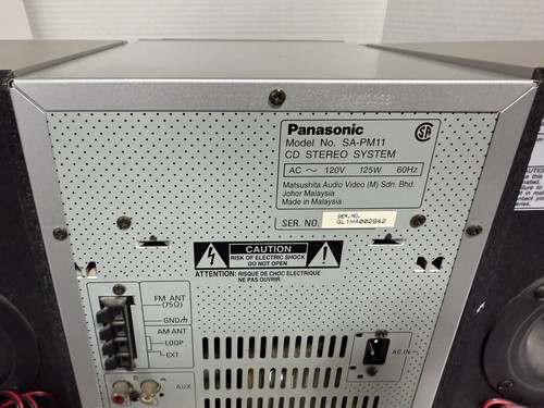 Sistema estéreo de CD Panasonic SA-PM11 5 cambiador de CD con 2 altavoces probado - Imagen 12 de 17