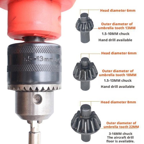 Drill Chuck Wrench Set, 2-in-1 Black Fast Ratchet Drill Chuck Key Wrenc h - Picture 9 of 28