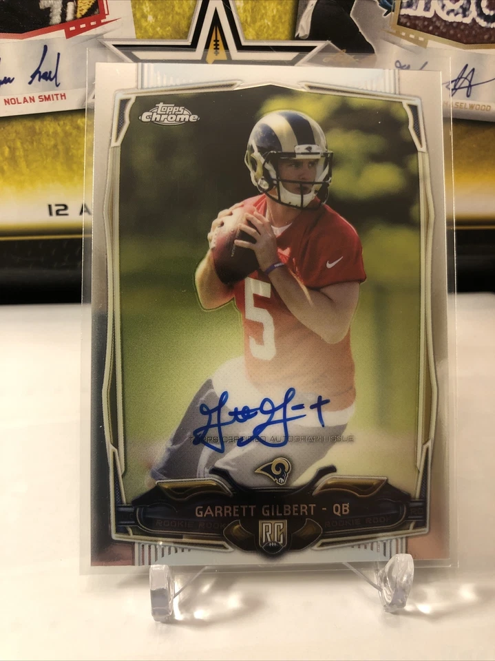 Garrett Gilbert 2014 Topps Chrome Rookie Autographs #224 Dallas Cowboys (a) - Image 2 of 2