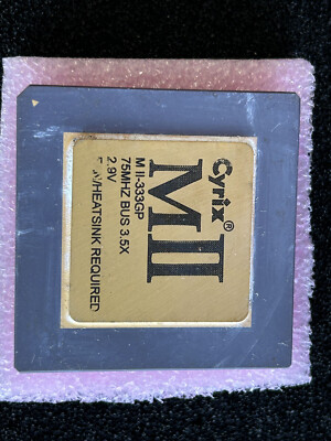 Vintage Rare Cyrix MII M II-333GP 75MHz BUS 3.5X CPU GOLD Processor