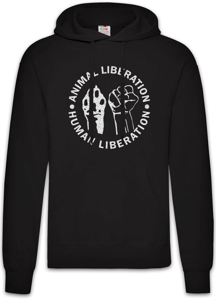 Animal Liberation Hoodie Pullover Vegan Vegetarian protection animals Welfare