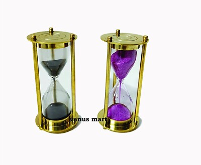 Brass Sand Timer Hourglass Sand Clock 1 minute Sandtimer Nautical Maritime Gift