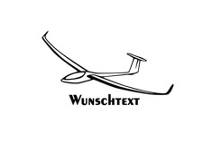 Segelflugzeug Sportflugzeug Aufkleber/Wandtattoo-Sticker verschiedene Farben