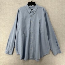 Polo Ralph Lauren BIG Blue Button Down Casual Dress Shirt 2XB