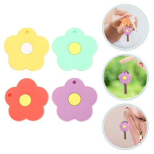 4 Pcs Cat Claw Keychain Accessories Student Flower Caps Cover Tags - 第 6/12 張圖片