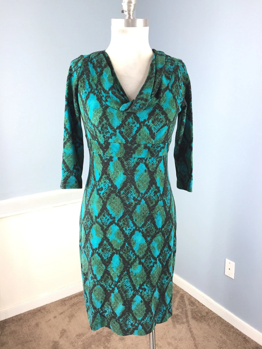 Turquoise snake print dress cheap
