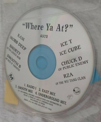 WHERE YA AT? ICE T Ice Cube CHUCK D RZA U.S PROMO 1995
