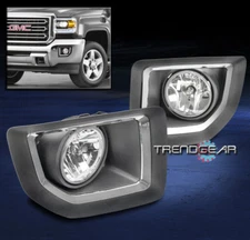 For 2015-19 GMC Sierra 2500HD 3500HD Bumper Driving Fog Lights Lamp w/Bezel+Bulb