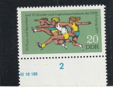 L5295 ALLEMAGNE DDR  TIMBRE N°Y&T 1918 de 1977 " course de haies " Neuf**