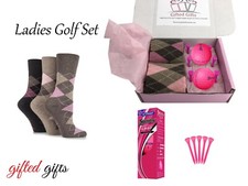 Ladies Golf Gift Sets Socks Balls Tee's Ideal Presents, Birthdays  Society's
