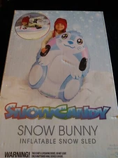 Snow Bunny Inflatable Snow Sled Tube w2 Handles 40 x 25.5" Age 3+ Brand New!!
