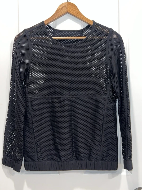 lululemon mesh on mesh pullover long sleeve shirt
