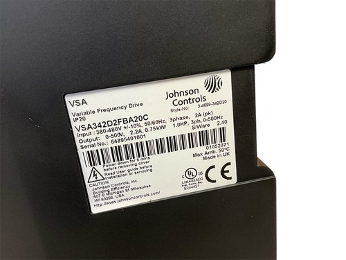 Johnson Controls VSA342D2FBA20C Variable Speed Micro Drive, 2.2A, 1 HP, 380-480V - Picture 2 of 4