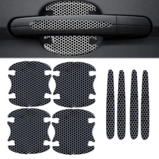 8PCS Car Door Handle Bowl Sticker Door Protector Edge Guard Strip Accessories 