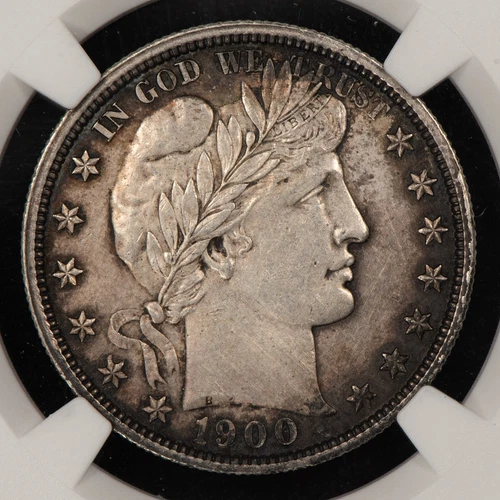 1900 50c Silver Barber Half Dollar - NGC AU Dets - SKU-X5644