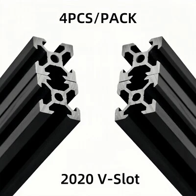 SEEKLINY 4PCS 2020 Aluminum Extrusion V Slot Extruded Linear Rail EU Standard 150-1220mm