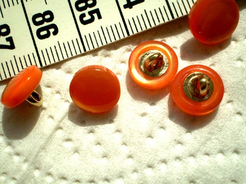 6 Blusenknöpfe Real Mother Makassar Shell With Metal Eyelet White Or Colored - Picture 11 of 19