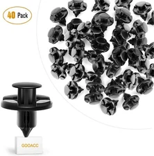 GOOACC 40Pcs Push Bumper Fastener Rivet Clips OEM Replacement #01553-09321 8mm
