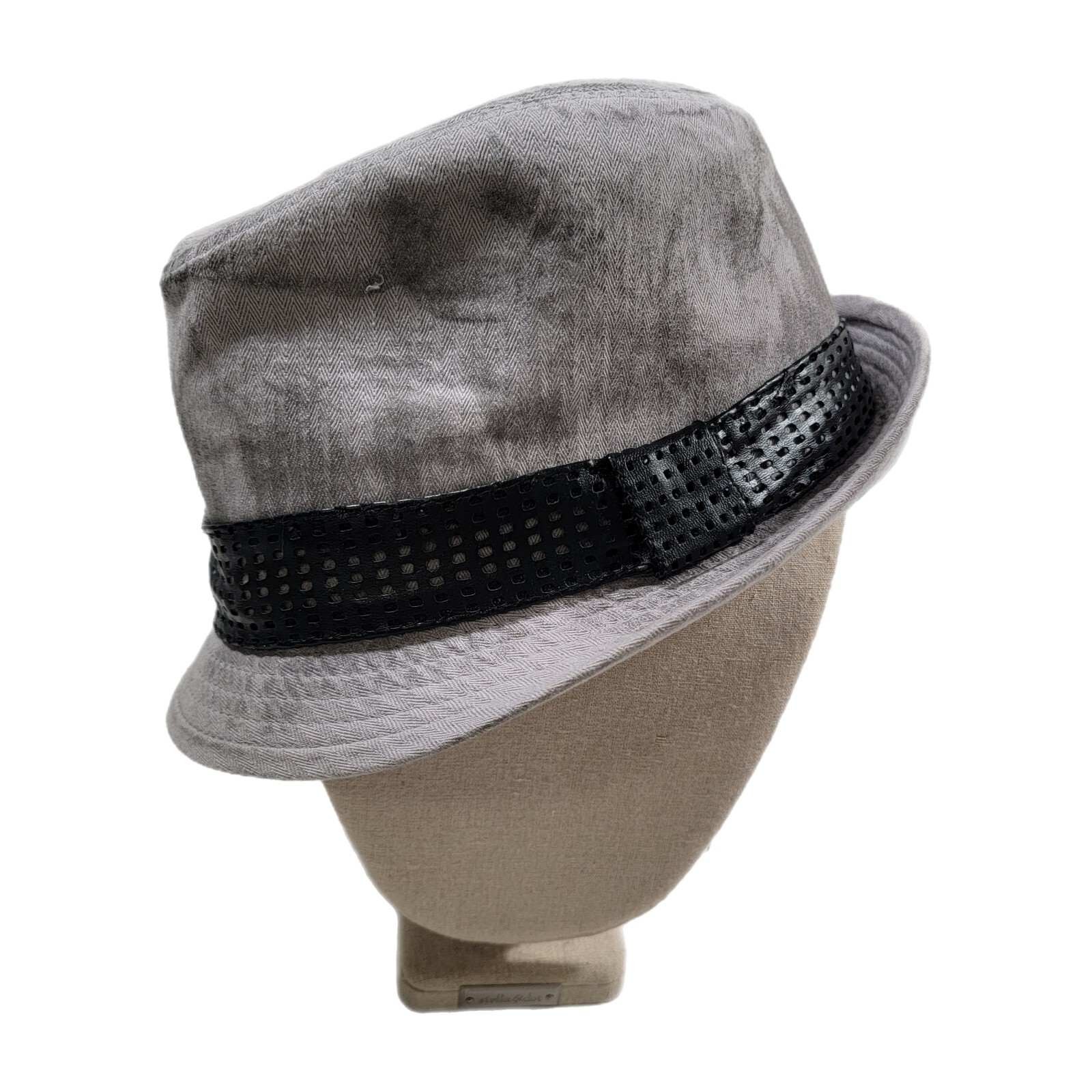 Cremieux Premium Gray Denim Fedora Hat in Size Large XL-image
