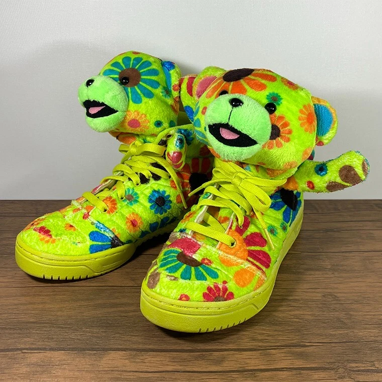 Size 6   Adidas x Jeremy Scott JS Teddy Bear Flower Power Mens Sneakers G61076
