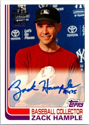 2017 Topps Archives Fan Favoriten ZACK HAMPLE AUTO Einsatz