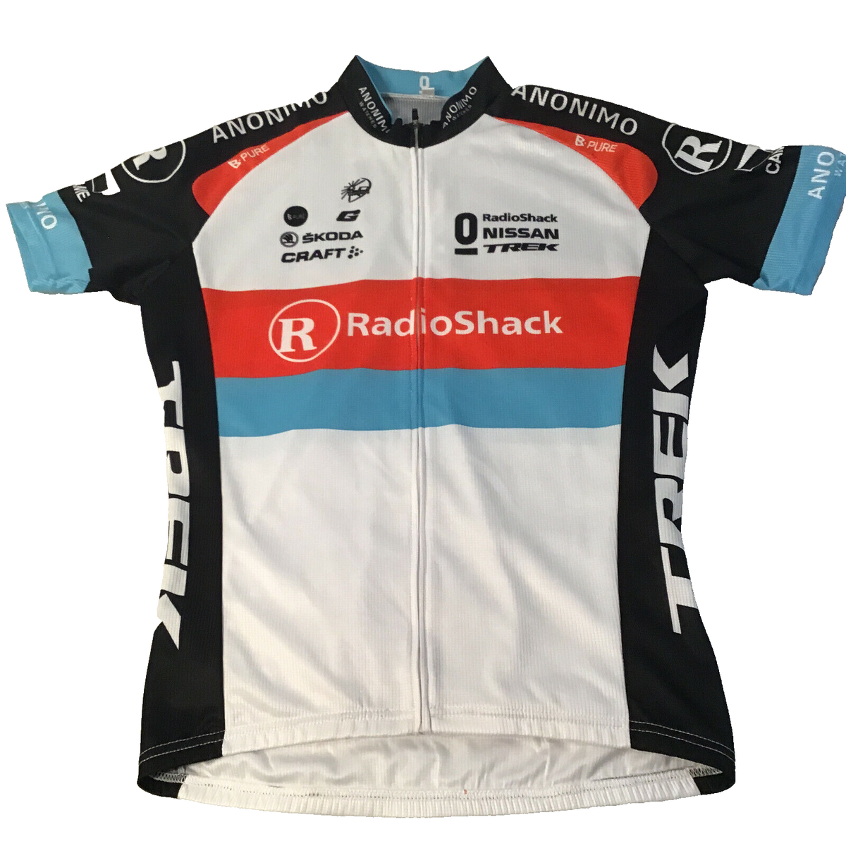 Radioshack Craft Leopard Trek Uci Cycling Jersey Size Large White