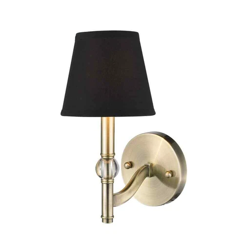 Golden Lighting Waverly 1-Light Aged Brass  Tuxedo Shade Wall Sconce - Picture 4 of 5