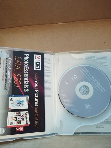 VINTAGE NOS Adobe Photoshop Elements 8 & Adobe Premiere Elements 8 w/Serial No - Picture 2 of 7