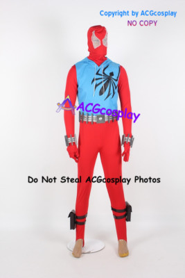 Spider Man Scarlet Spider Cosplay Costume marvel spiderman cosplay include belt