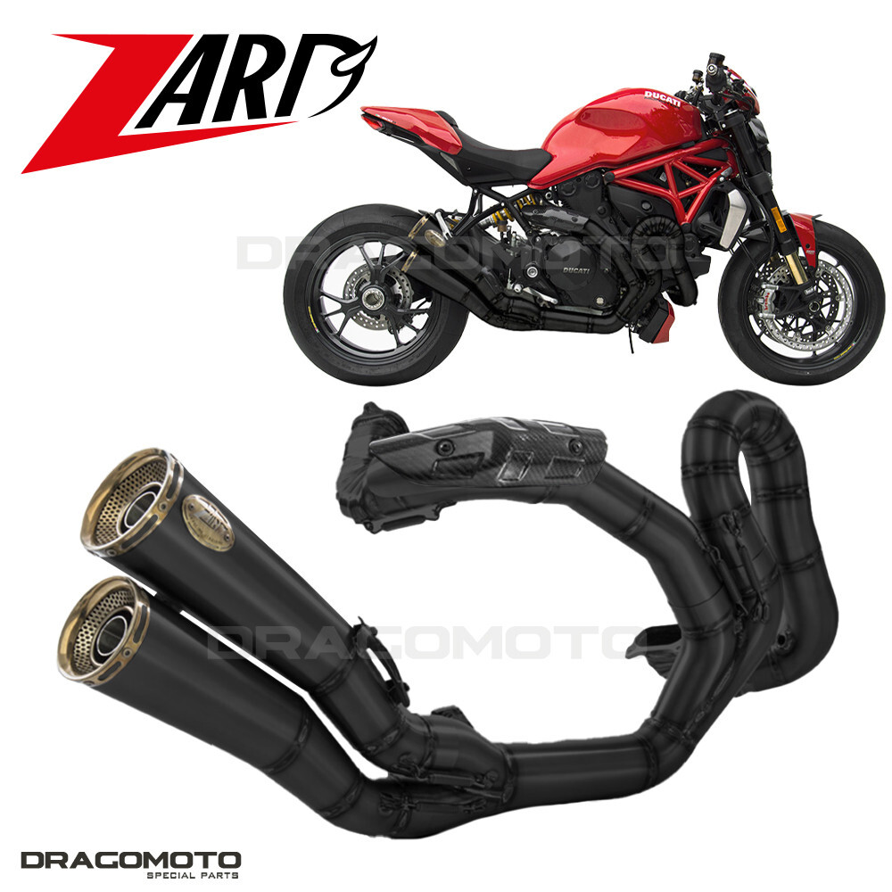 MONSTER 1200 S DUCATI 2014 2015 ZARD Auspuffanlage Schwarz RC